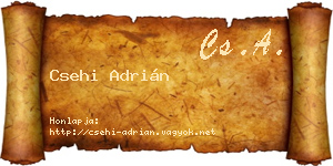 Csehi Adrián névjegykártya